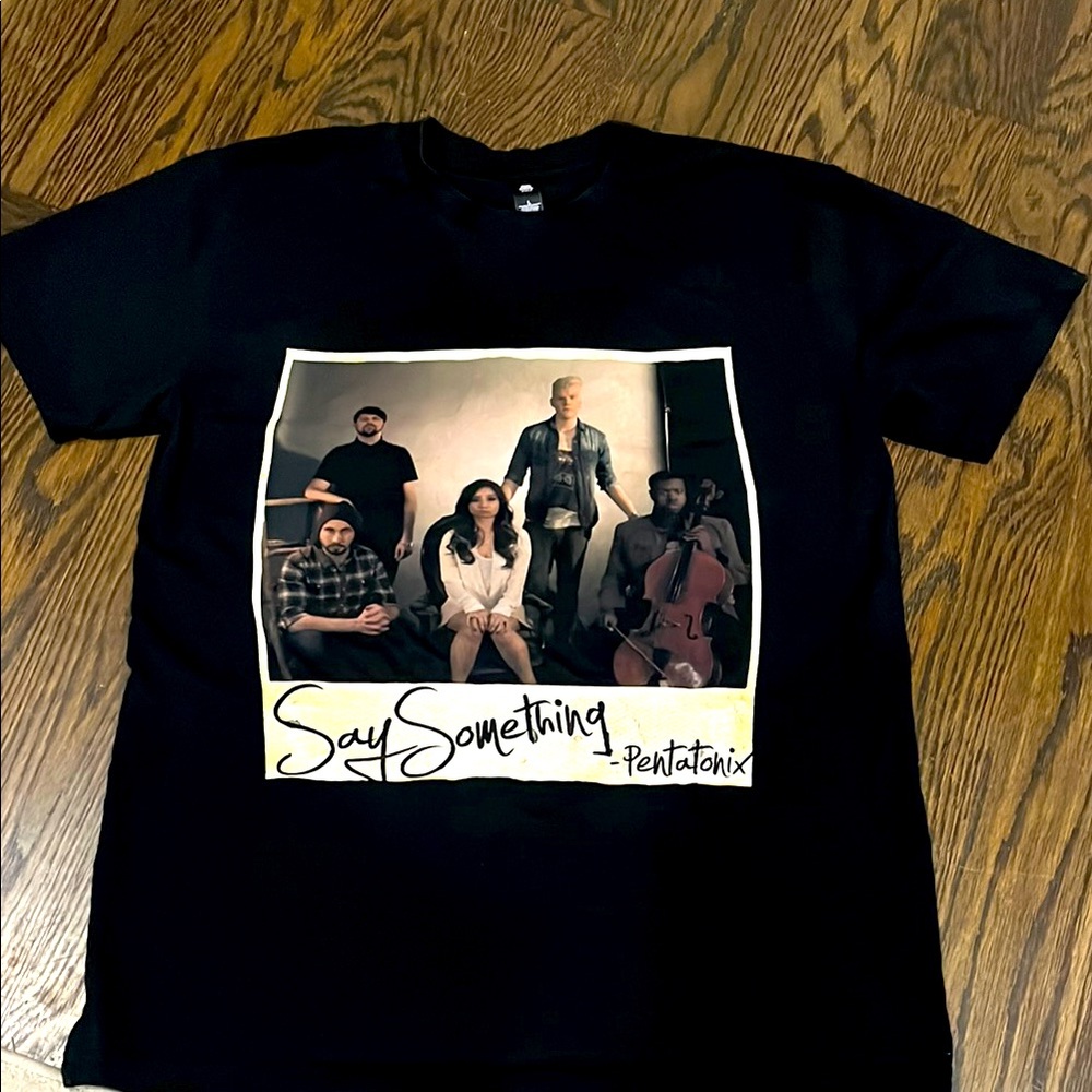 Pentatonix 'Say Something' Black T-Shirt graphic large